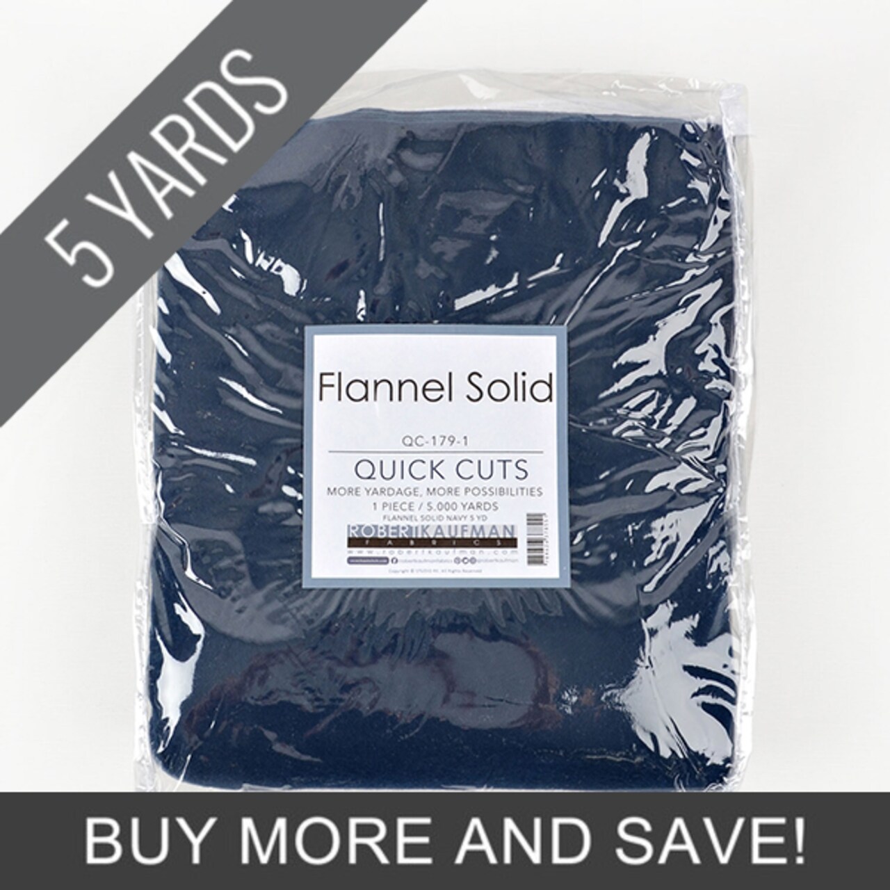 Flannel in Navy - 5 Yard Quick Cut by Robert Kaufman for Robert Kaufman (QC-179-1)